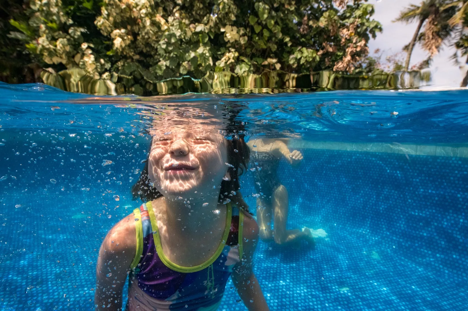A pool adventure photoshoot in oahu by oahu hawaii photographer