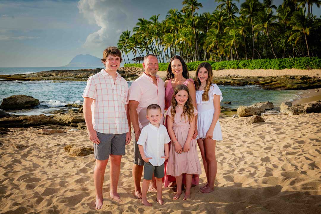 Family on the beach Oahu Hawaii Photographer